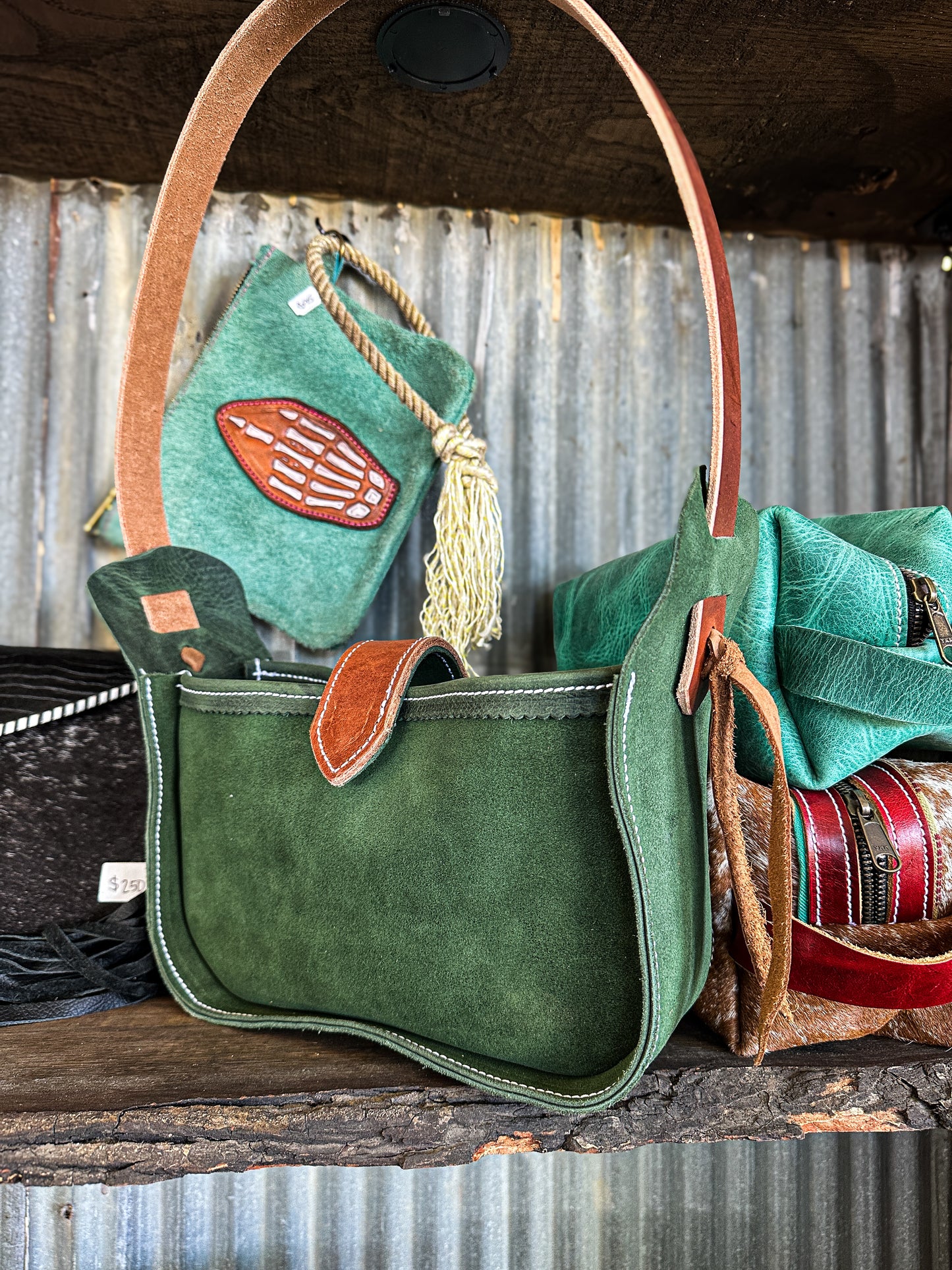 Forest Green Stirrup Bag